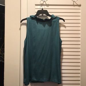 Loft sleeveless green top!